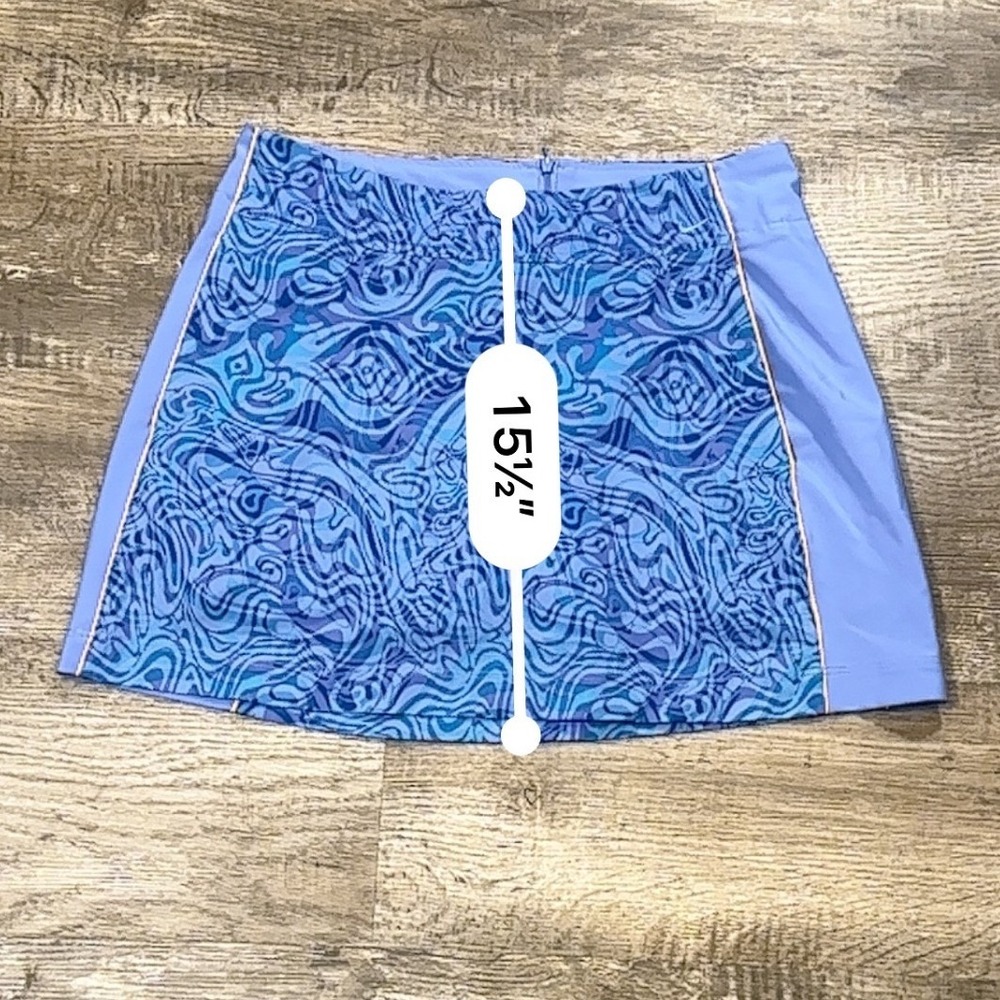 Nike Golf Dri-FIT Skort Blue Psychedelic Swirl Print Athletic Skirt Womens 8 M - Picture 5 of 9